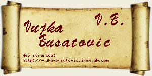 Vujka Bušatović vizit kartica